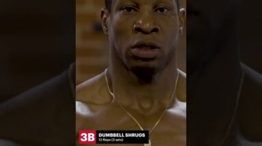 No thoughts, just #JonathanMajors doing #shrugs as part of his #workoutplan 💪🏾